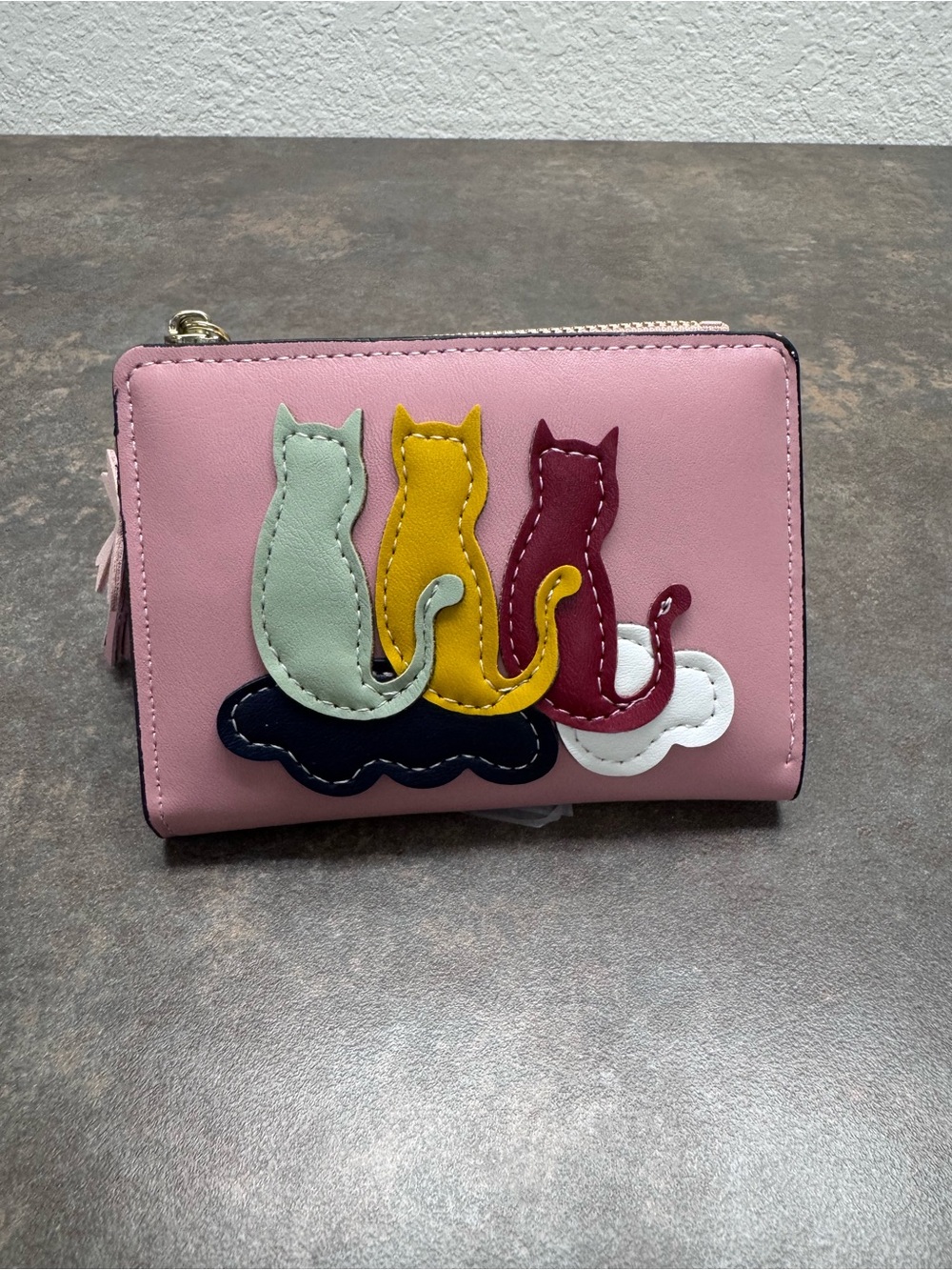 Women's Pink Cat Patch Wallet - Brand: